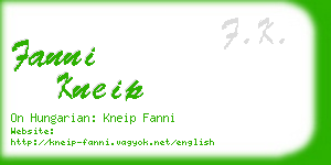 fanni kneip business card